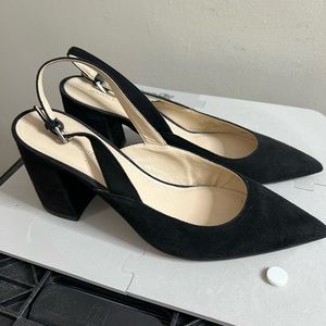 Marc Fisher Black Suede Heels